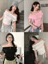 Women Off-Shoulder Ruffle Fall Tops